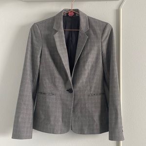 EXPRESS SIZE 4 BLAZER- gray with light plaid.